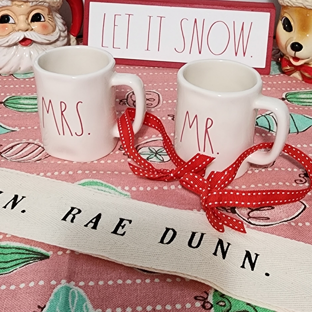 New Rae Dunn Mr. & Mrs. Mini Mugs